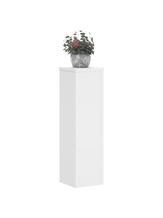 Kasvitelineet 2 kpl valkoinen 17x17x60 cm tekninen puu