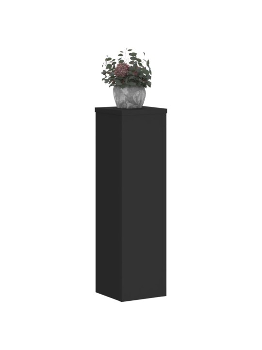Kasvitelineet 2 kpl musta 17x17x60 cm tekninen puu