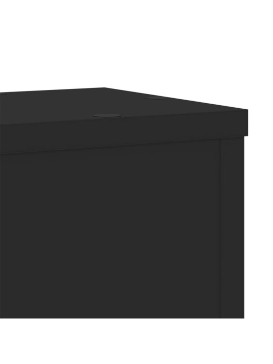 Kasvitelineet 2 kpl musta 17x17x60 cm tekninen puu