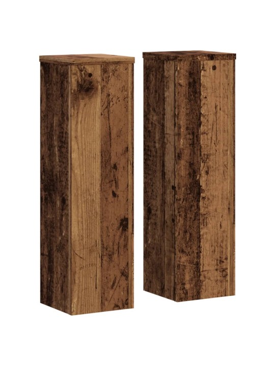 Kasvitelineet 2 kpl vanha puu 17x17x60 cm tekninen puu