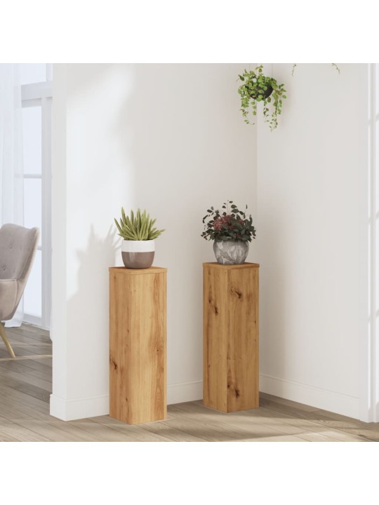 Kasvitelineet 2 kpl artesaani tammi 17x17x60 cm tekninen puu
