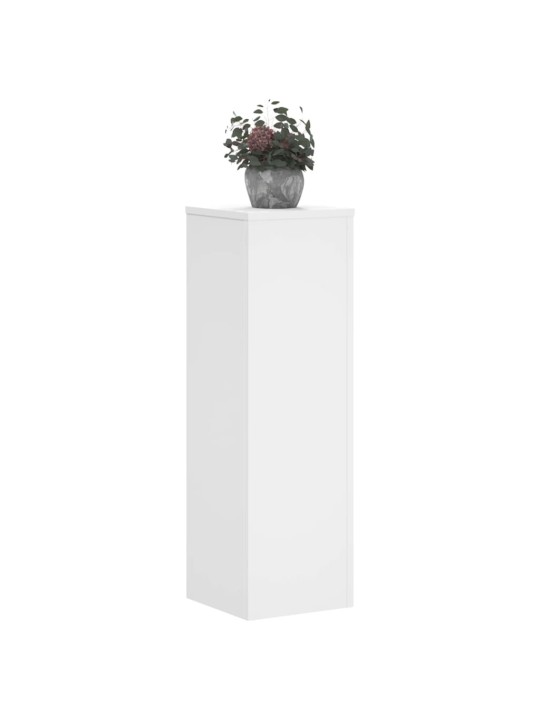 Kasvitelineet 2 kpl valkoinen 25x25x80 cm tekninen puu