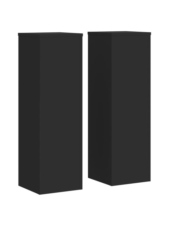 Kasvitelineet 2 kpl musta 25x25x80 cm tekninen puu