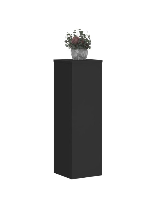Kasvitelineet 2 kpl musta 25x25x80 cm tekninen puu