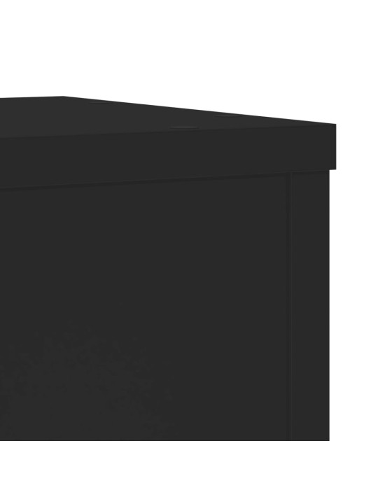 Kasvitelineet 2 kpl musta 25x25x80 cm tekninen puu