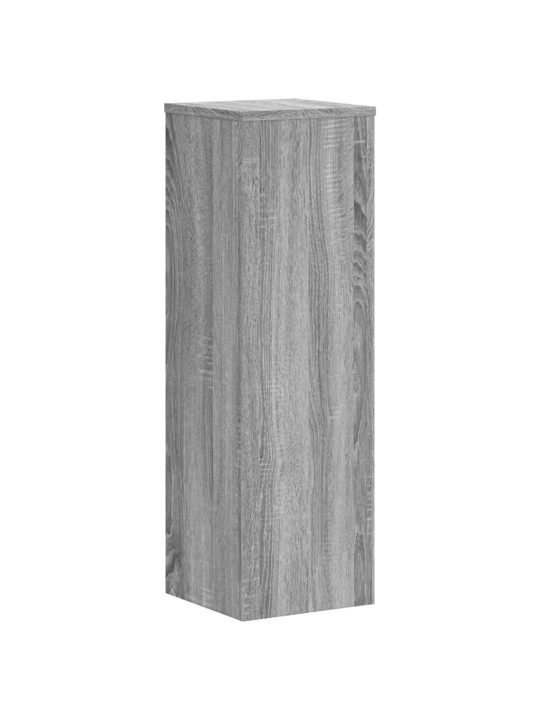 Kasvitelineet 2 kpl harmaa Sonoma 25x25x80 cm tekninen puu