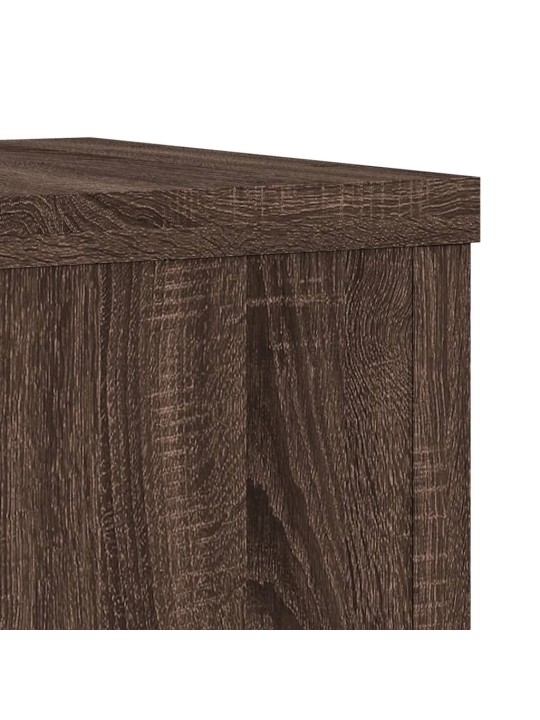 Kasvitelineet 2 kpl ruskea tammi 25x25x80 cm tekninen puu