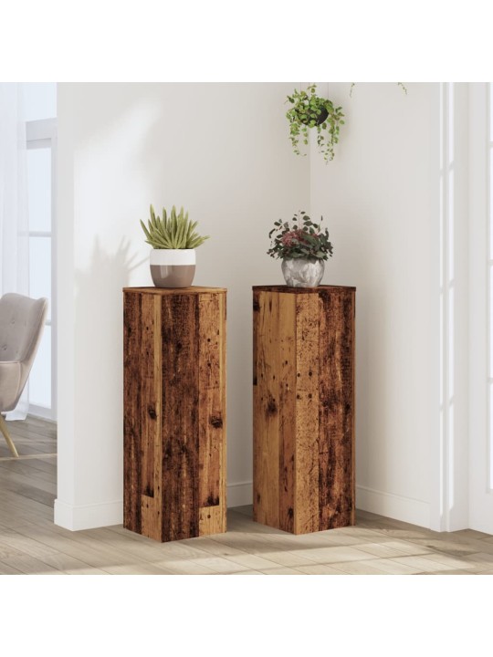 Kasvitelineet 2 kpl vanha puu 25x25x80 cm tekninen puu