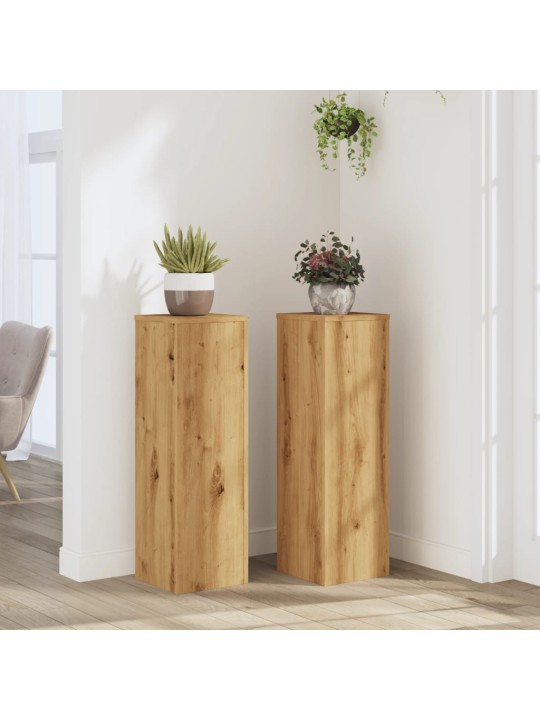 Kasvitelineet 2 kpl artesaani tammi 25x25x80 cm tekninen puu