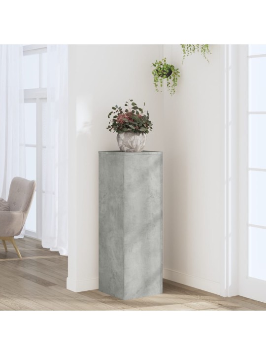 Kasviteline betoninharmaa 33x33x100 cm tekninen puu