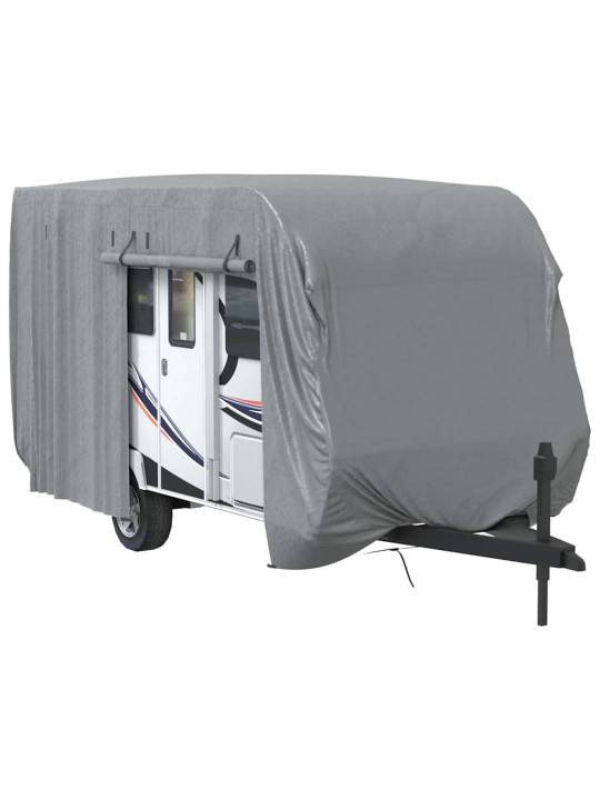 Asuntovaunun päällinen harmaa 460x250x220 cm kuitukangas