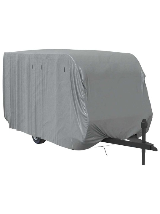 Asuntovaunun päällinen harmaa 460x250x220 cm kuitukangas