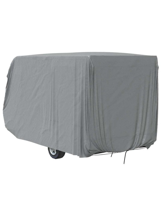 Asuntovaunun päällinen harmaa 460x250x220 cm kuitukangas
