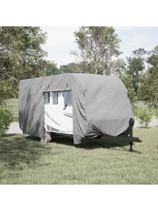 Asuntovaunun päällinen harmaa 610x250x220 cm kuitukangas