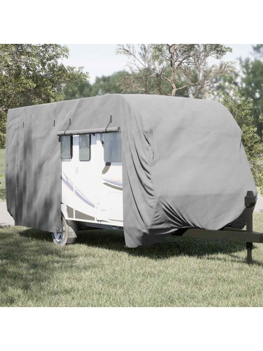 Asuntovaunun päällinen harmaa 610x250x220 cm kuitukangas