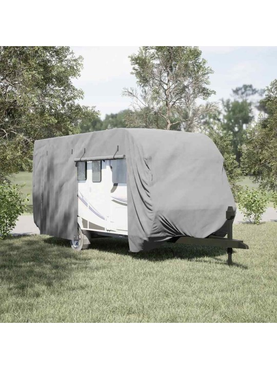 Asuntovaunun päällinen harmaa 670x250x220 cm kuitukangas