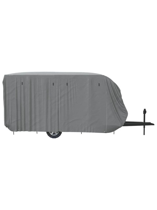 Asuntovaunun päällinen harmaa 670x250x220 cm kuitukangas