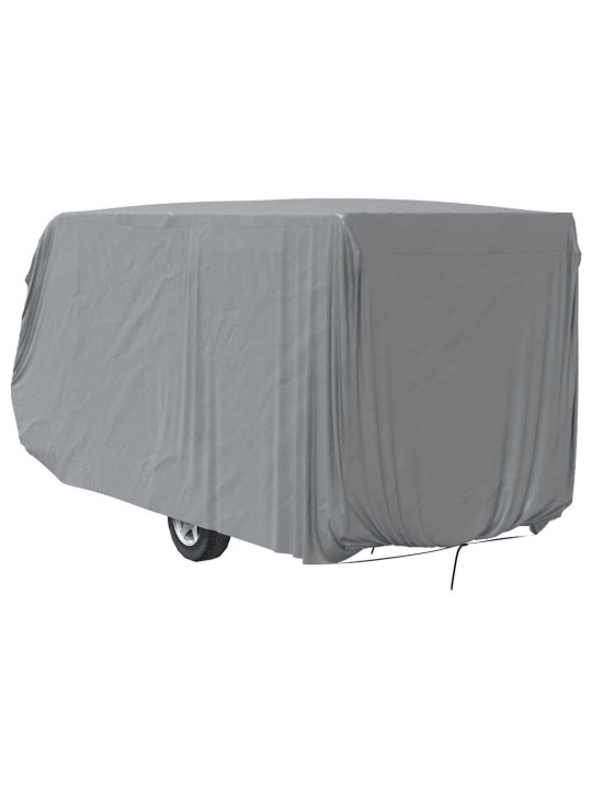 Asuntovaunun päällinen harmaa 670x250x220 cm kuitukangas