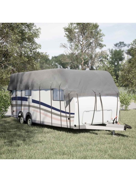 Asuntovaunun kattosuojus harmaa 700x300 cm kuitukangas