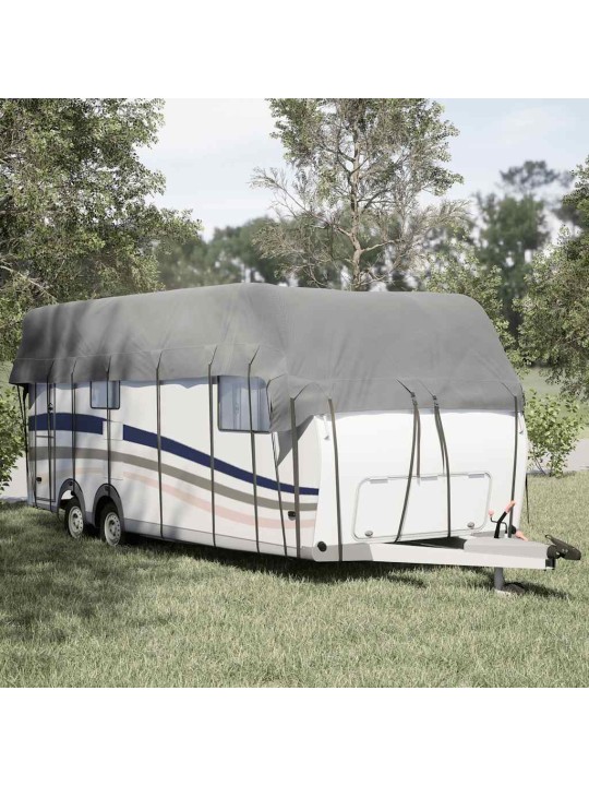 Asuntovaunun kattosuojus harmaa 800x300 cm kuitukangas