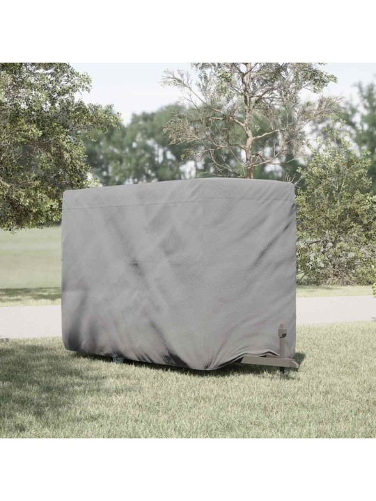hevosperävaunun päällinen harmaa 334x148x230 cm kuitukangas
