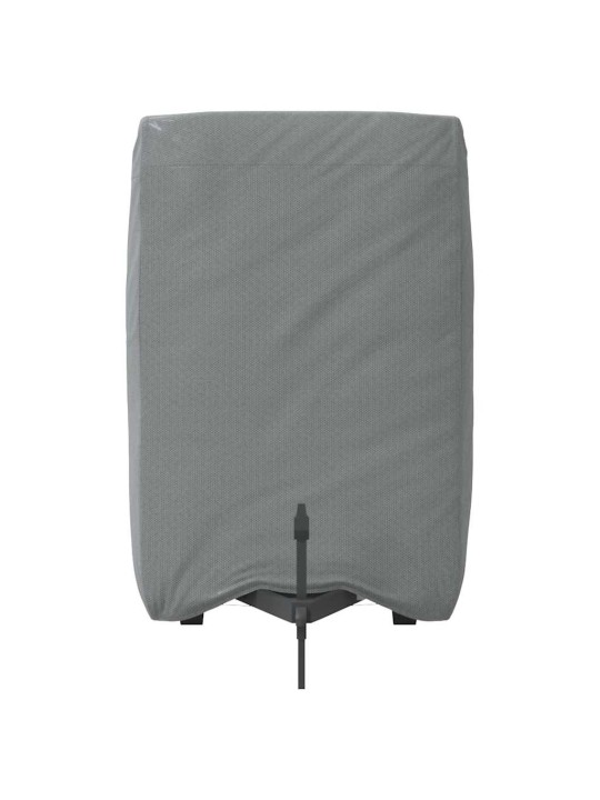 hevosperävaunun päällinen harmaa 334x148x230 cm kuitukangas