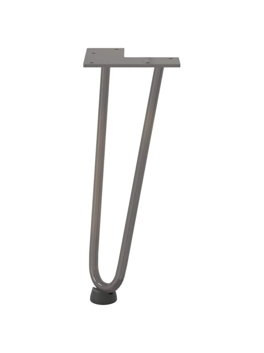 Sohvapöydän hiusneulajalat 4 kpl luonnonteräs 30 cm täysteräs