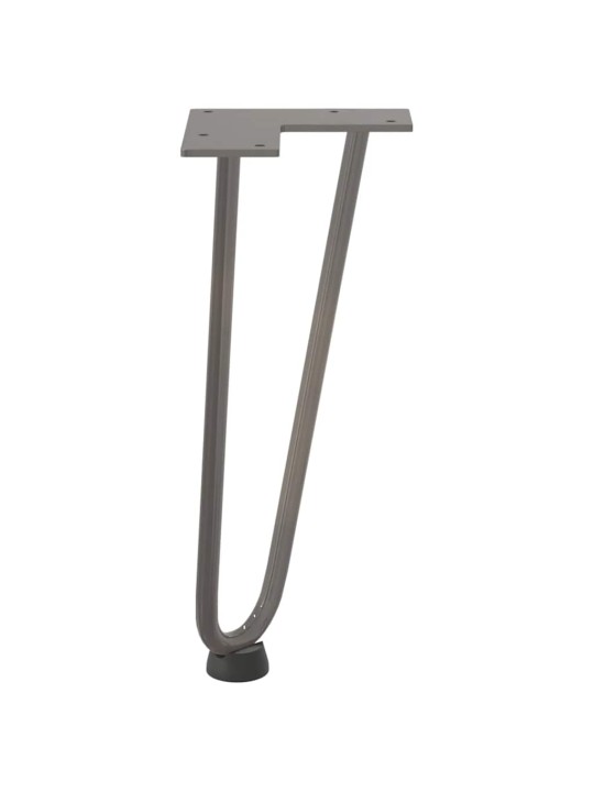 Sohvapöydän hiusneulajalat 4 kpl luonnonteräs 30 cm täysteräs