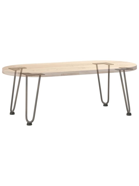 Sohvapöydän hiusneulajalat 4 kpl luonnonteräs 30 cm täysteräs