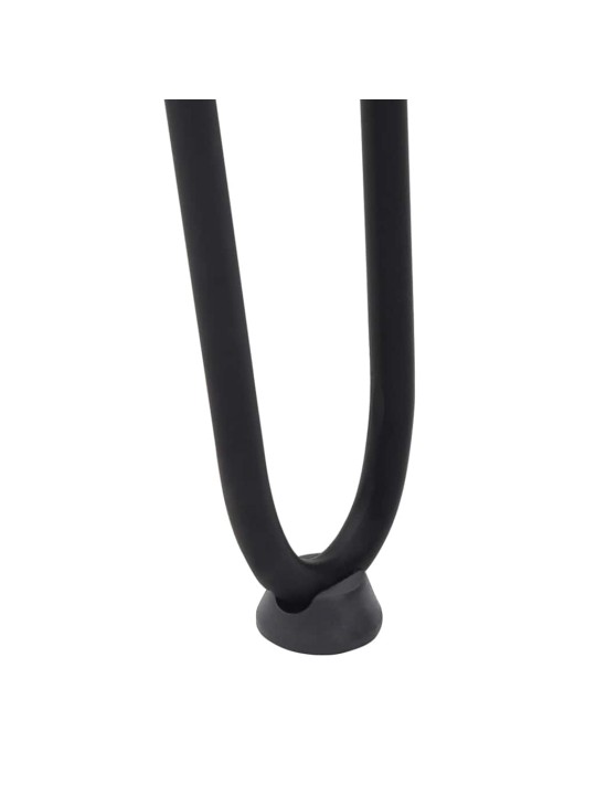 Sohvapöydän hiusneulajalat 4 kpl musta 42 cm täysteräs