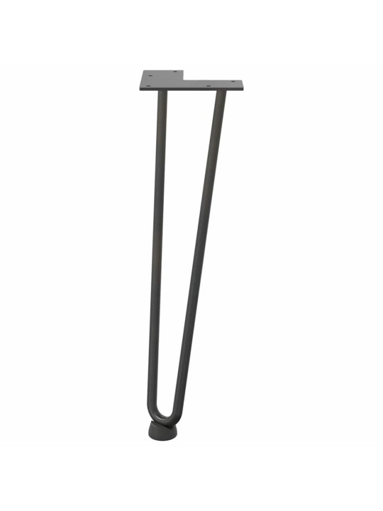 Sohvapöydän hiusneulajalat 4 kpl antrasiitti 42 cm täysteräs