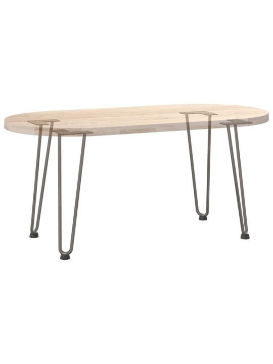 Sohvapöydän hiusneulajalat 4 kpl luonnonteräs 42 cm täysteräs