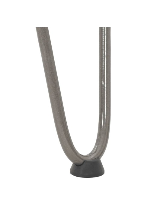 Sohvapöydän hiusneulajalat 4 kpl luonnonteräs 42 cm täysteräs