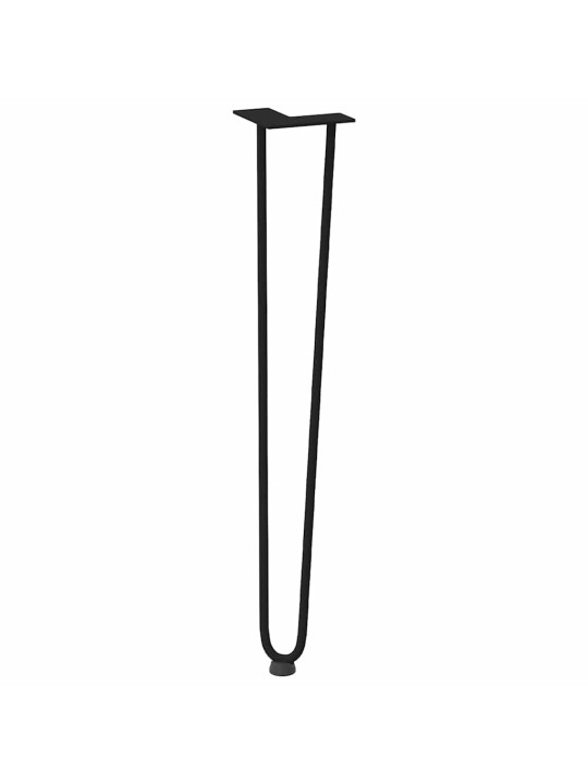Konsolipöytien neulajalat, 4 kpl, musta, 72 cm, täysteräs