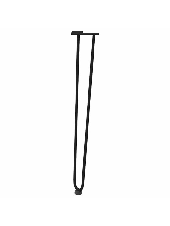Konsolipöytien neulajalat, 4 kpl, musta, 72 cm, täysteräs