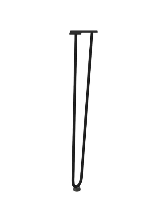 Konsolipöytien neulajalat, 4 kpl, musta, 72 cm, täysteräs