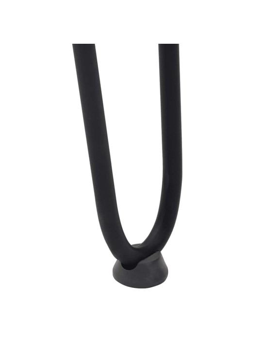Konsolipöytien neulajalat, 4 kpl, musta, 72 cm, täysteräs