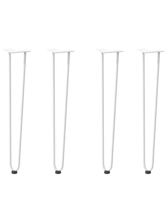Konsolipöytien jalat, 4 kpl, valkoinen, 72 cm, täysteräs