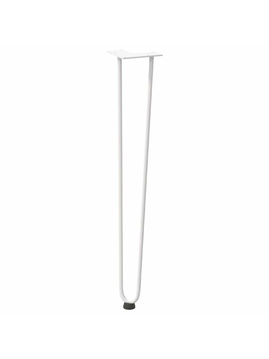 Konsolipöytien jalat, 4 kpl, valkoinen, 72 cm, täysteräs
