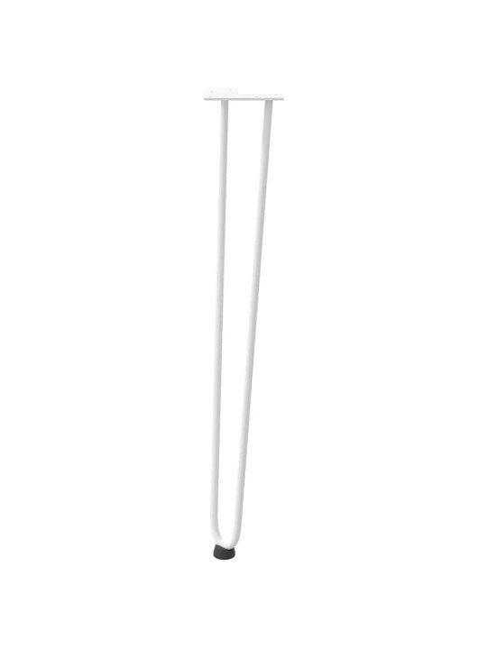 Konsolipöytien jalat, 4 kpl, valkoinen, 72 cm, täysteräs