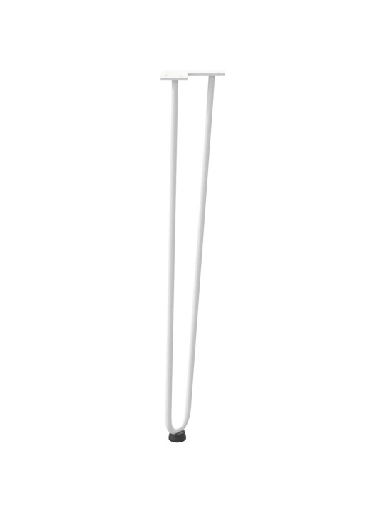 Konsolipöytien jalat, 4 kpl, valkoinen, 72 cm, täysteräs