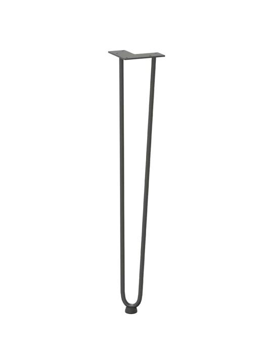 Konsolipöytien neulanreunajalat, 4 kpl, antrasiitti, 72 cm, täysteräs
