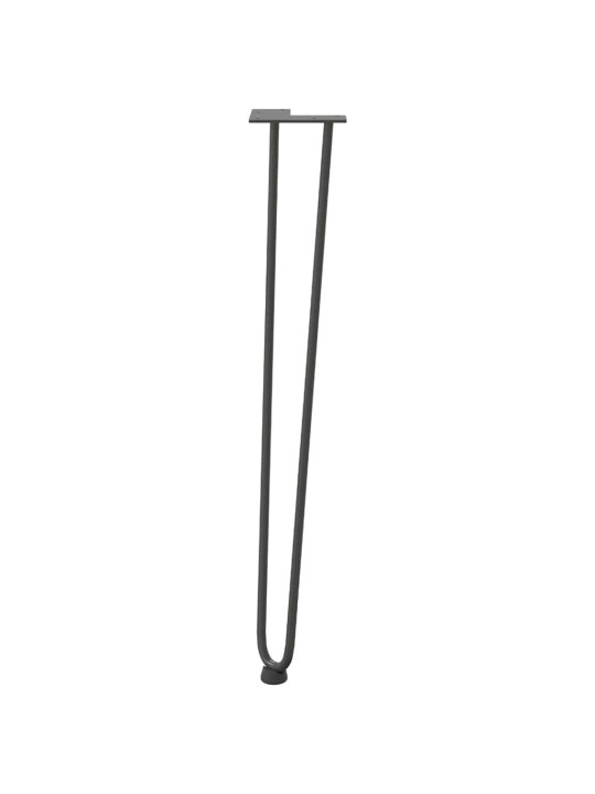Konsolipöytien neulanreunajalat, 4 kpl, antrasiitti, 72 cm, täysteräs