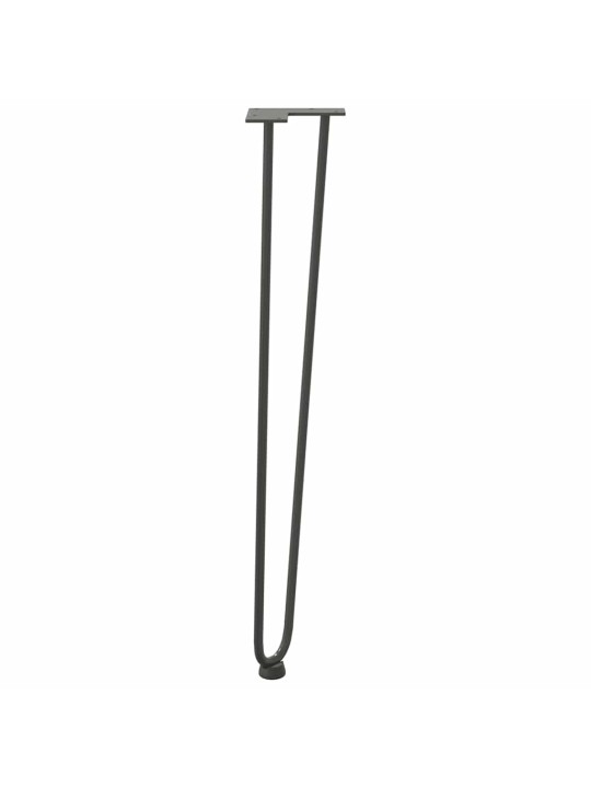 Konsolipöytien neulanreunajalat, 4 kpl, antrasiitti, 72 cm, täysteräs