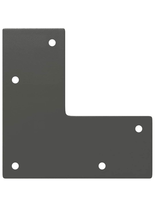 Konsolipöytien neulanreunajalat, 4 kpl, antrasiitti, 72 cm, täysteräs