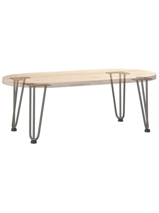 Sohvapöydän hiusneulajalat 4 kpl luonnonteräs 30 cm täysteräs