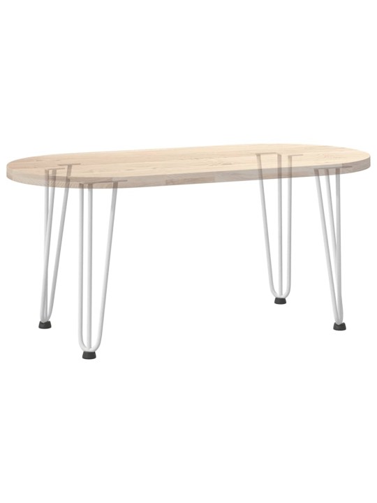 Sohvapöydän hiusneulajalat 4 kpl valkoinen 42 cm täysteräs