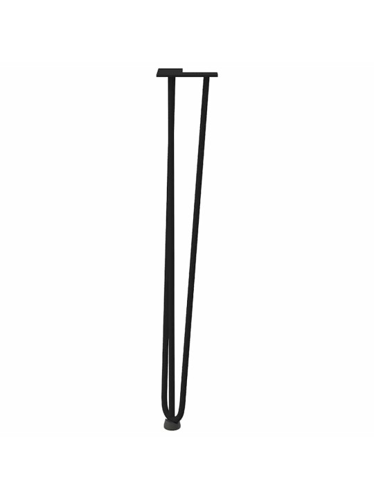 Konsolipöytien neulajalat, 4 kpl, musta, 72 cm, täysteräs