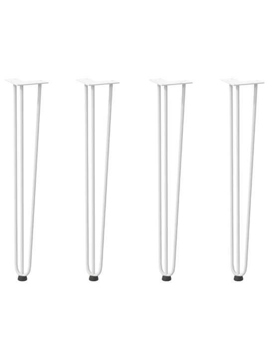 Konsolipöytien jalat, 4 kpl, valkoinen, 72 cm, täysteräs