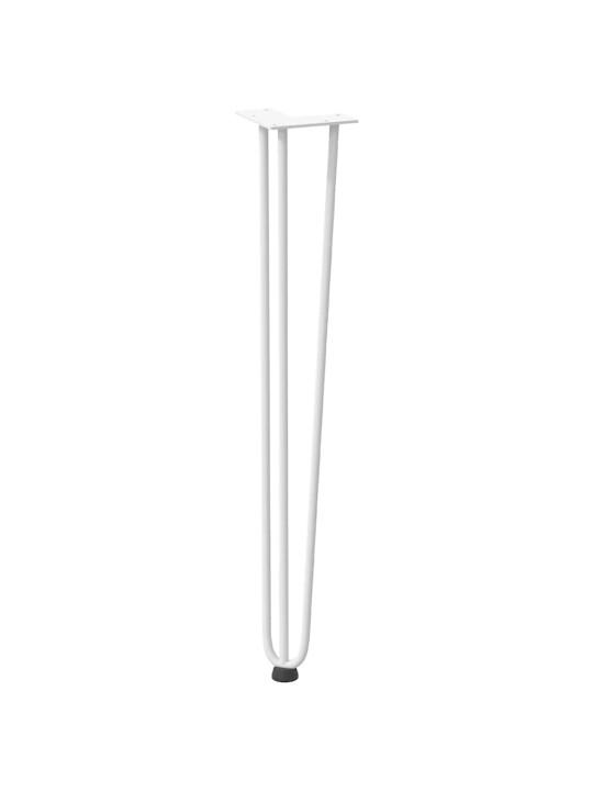 Konsolipöytien jalat, 4 kpl, valkoinen, 72 cm, täysteräs